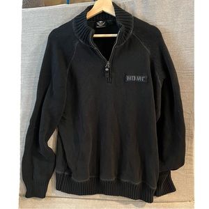 Harley Davidson sweater. Black 1/4 zip